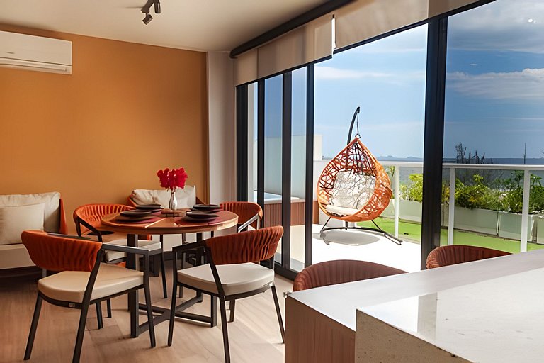 Cobertura Premium - Vista mar e piscina privativa